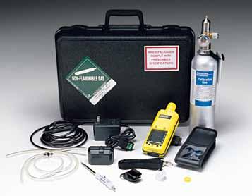 M40 Multi-Gas Monitor 1 17 SUPPLIED WITH MONITOR Compact charger, calibration cup, tubing, leather carrying case, suspender clip and instruction manual.