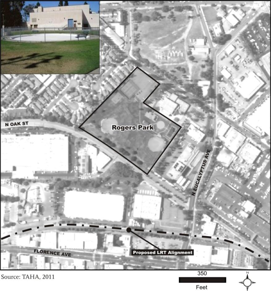 Final Environmental Impact Statement/Final Environment Impact Report Figure 6-2. Rogers Park/Community Center, Location and Photograph of Community Center 6.3.