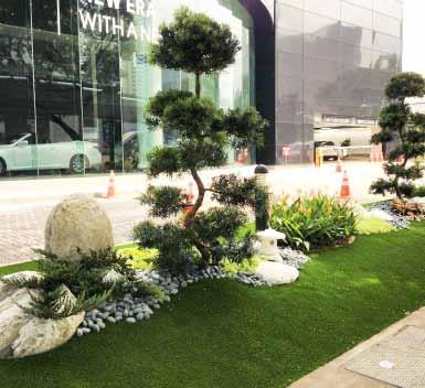 Compared to real grass, artificial grass will save approximately 2500 liters of irrigation