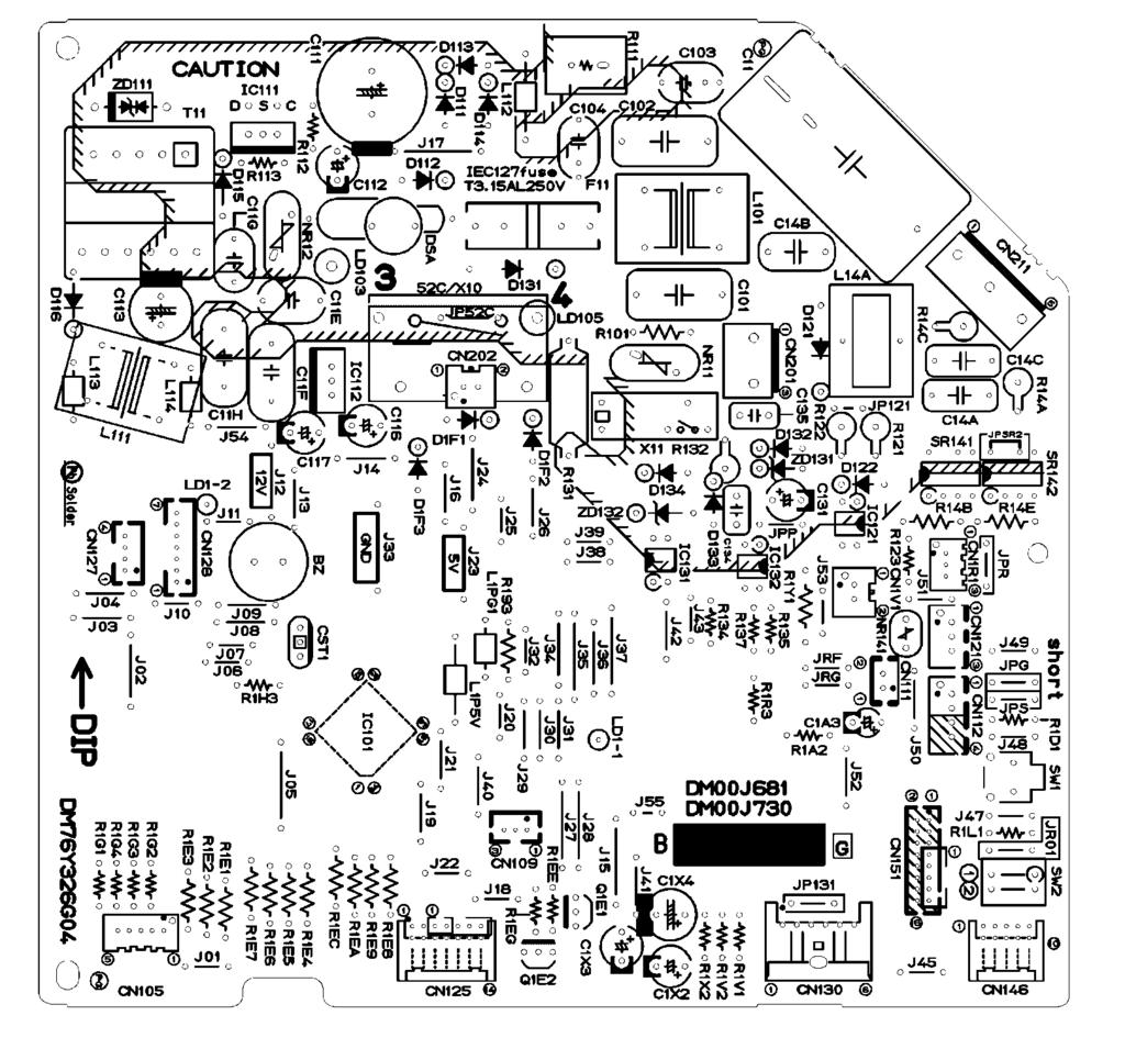 9-6. Test point diagram and voltage MSC-GA0VB - E MSC-GAVB - E MSC-GAVB - E Indoor electronic control P.C. board Fuse F 0V AC.