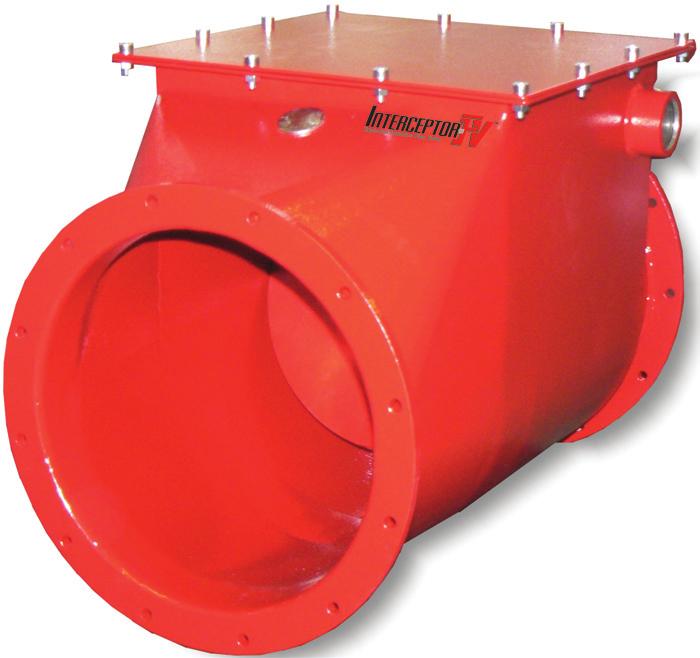 It can also be used to prevent hot particles, glowing embers, or flames from reaching a vessel and igniting a deflagration or a fire. The Interceptor -VE Valve is normally open.