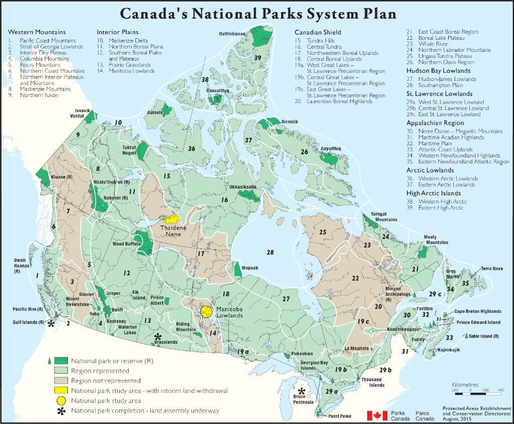 Parks Canada Agency Parks Canada is the largest federal land manager Operational Agency of >200 protected areas: 46 National Parks = >300,000 km 2 = 3% of Canada 4 National Marine
