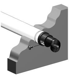 This kit allows the boiler flue outlet to be directed to the left or to the right only.