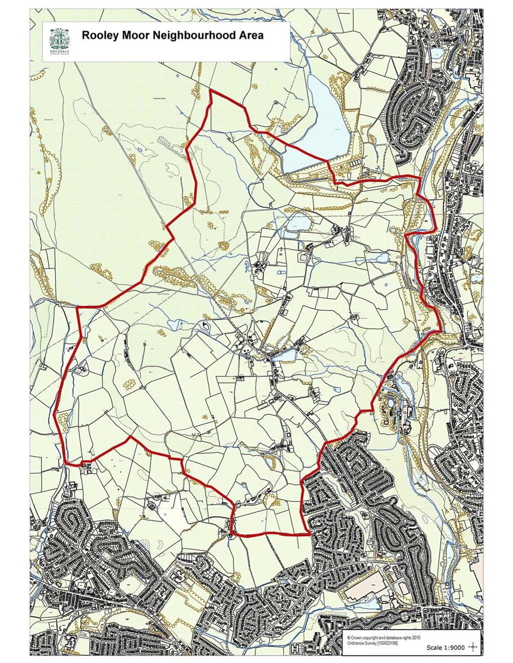 Figure 2: Rooley Moor Neighbourhood boundary area 1.