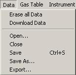 1stPC Software Features Data Data logged information can be cleared from your instrument or downloaded from the instrument to your PC.