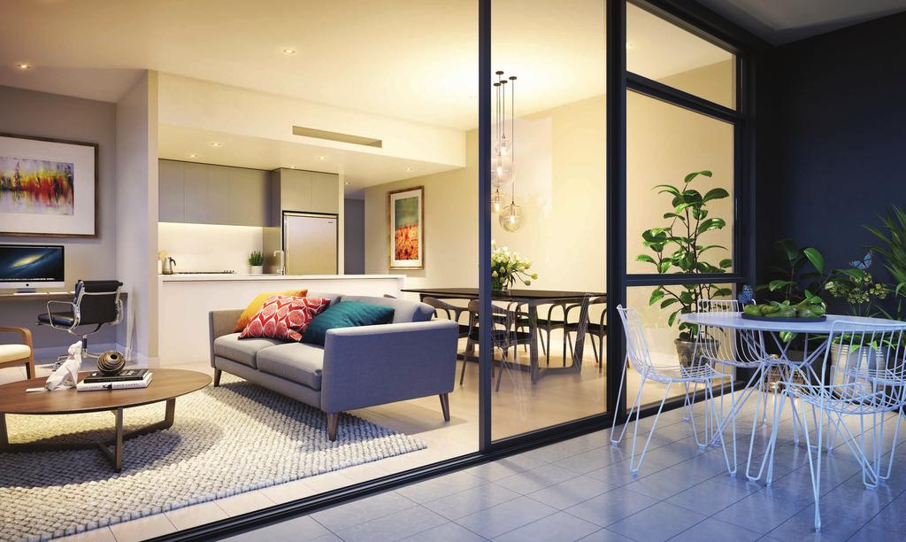 10 11 Sky Gardens offers a selection of 1, 2 and 3 bedroom apartments, some with studies.
