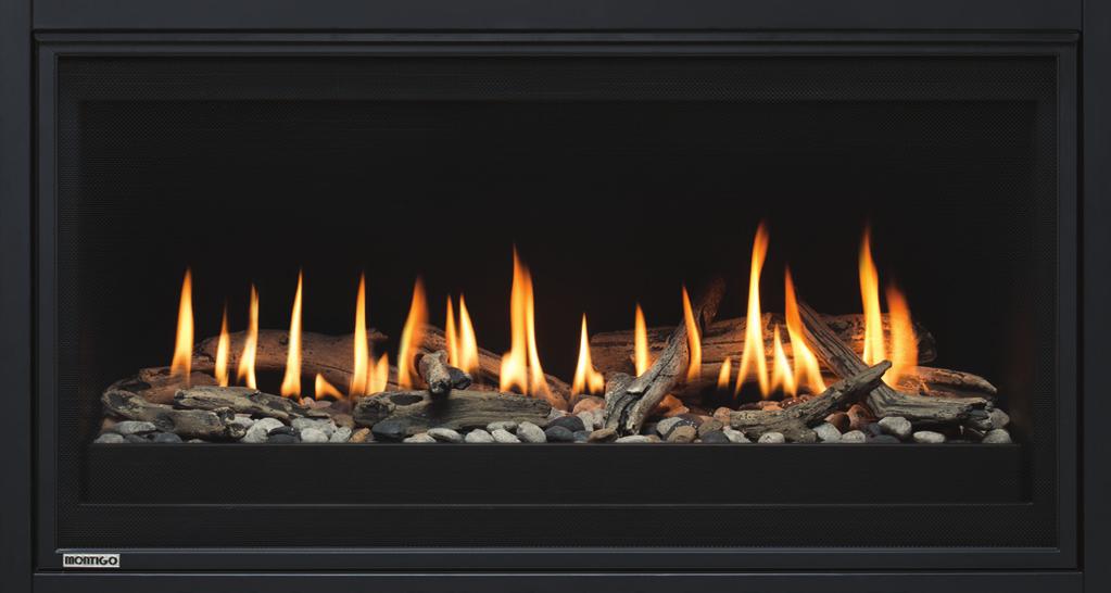 Cozy up to a multi-fan speed control on your standard Montigo fire and enjoy the warming glow. remote.