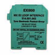 6.12 System 800 Addressable Fire Detection EXI800 Interface Module & Galvanic Isolators The EXI800 Interface Module when used with a galvanic isolator, provides a path for an MZX panel to