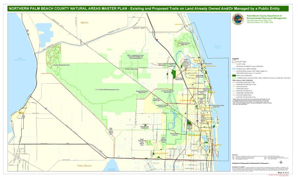 Palm Beach County Environmental Resources Management, Parks and Recreation, and Planning, Zoning and Building Departments Data Sources South Florida Water Management District Florida Department of