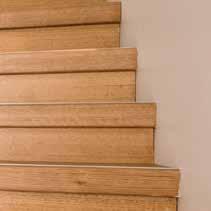 (Pictured above) OR Stained timber treads and risers from the builders