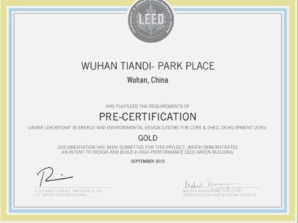 certification, Gold rating May.