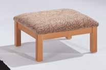 Available in a range of fabrics and colourways, the stylish exposed timber arm rests and legs, choice of teak or natural finish,