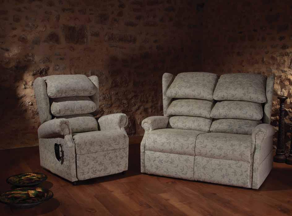 Medina As comfortable as it looks The Medina Waterfall Riser Recliner, with its generous soft fibre cushioning, pocket sprung seating and, at the touch of a button, independent control of backrest