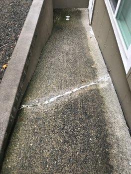 3. Driveway and Walkway Condition Concrete sidewalks and driveways appeared in good condition overall. Cracking at the driveway/sidewalk does not appear unusual.