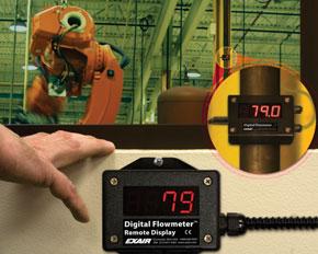 The digital display shows the exact amount of compressed air being used, making it easy to identify costly leaks or inefficient air products.