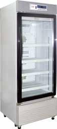 Refrigerator with Double Glass Door and Castors Temp.