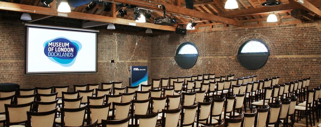 THE WILBERFORCE ROOM This newly-refurbished flexible event space has capacity for up to seated 273 guests, and with state of the art audio-visual facilities and a blackout option it is perfect for