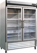 Triple pane heated glass doors 4 Holds 33 F ~ 38 F for the best in beverage preservation Holds -15 F ~ 5 F
