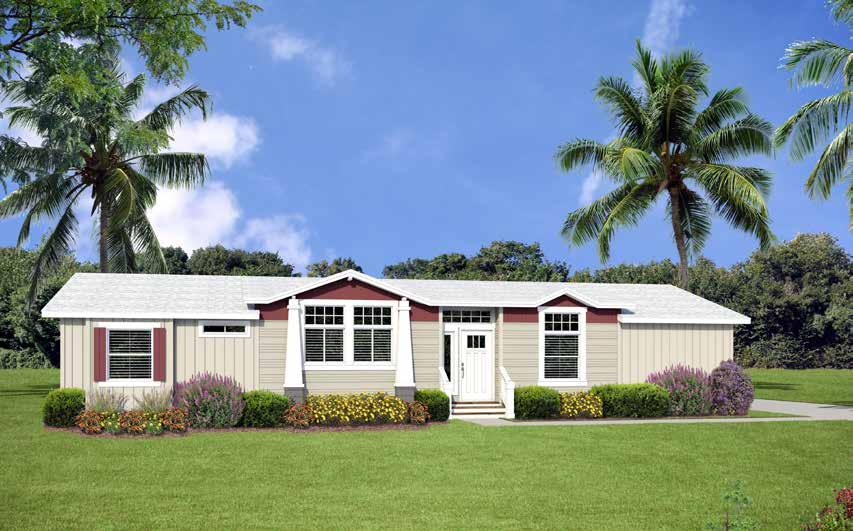 WC26 62-8 x 26-2 3 bed-2 bath 1640 sq.ft. Shown with optional exterior elevation 62'-8" T3418FG T3418FG D BED #2 10'-1" x 10'-2" DOOR W LAUNDRY L.