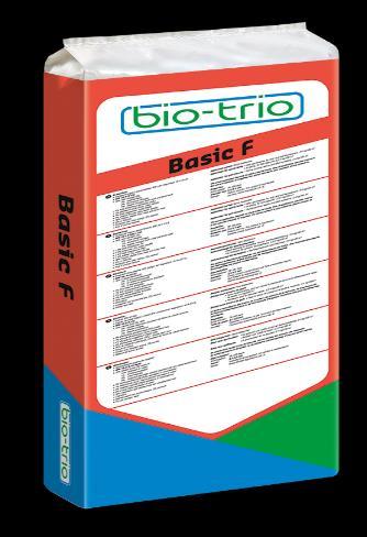 Basic F Product description Basic F is a low-odour, dust-free organic mineral compound fertilizer NPK 16-4-7(+4).