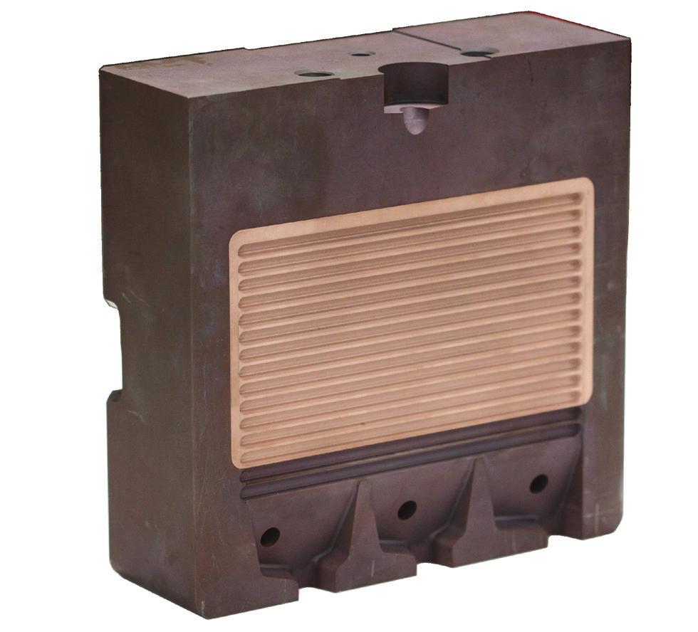 Product Overview The Valve-Less Super Chill Block utilizes a replaceable beryllium-free copper insert within an H-13 steel holder to provide high thermal conductivity and long block life.