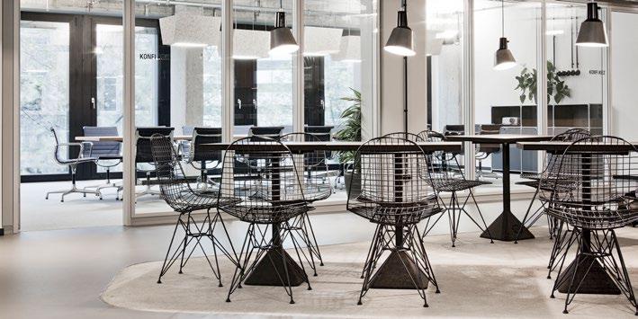 Public Space, Conference and Meeting Rooms Public Space The construction, from refi ned steel wire with spot welding, ensures that the Wire Chair is robust and stable and can be used in a variety of