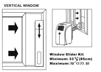 Open the window or sliding door and adjust the length of the window kit to fit the opening. Mark and cut down a single panel of the window kit if necessary. 2.