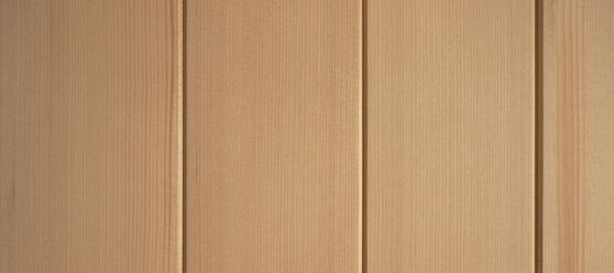 Knot free Canadian Hemlock timber Hidden nail panel cladding Abichi timber features Oceanic heater Tinted bronze
