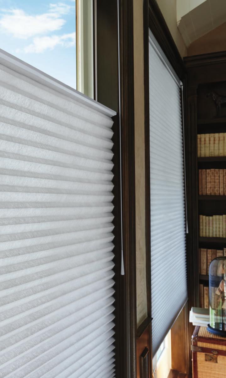 FEATURES AND BENEFITS Duette honeycomb shades provide smart and stylish solutions when it comes to dressing your windows with window coverings that are just as beautiful as they are beneficial.