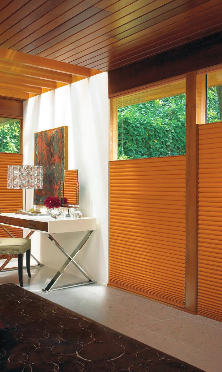 Light Gap Duette honeycomb shades offer an array of opaque fabrics which provide room darkening.