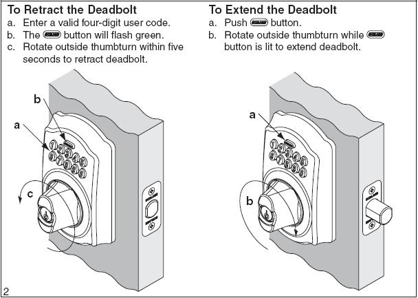 Note: you must unlock the top deadbolt first and then the bottom lock.