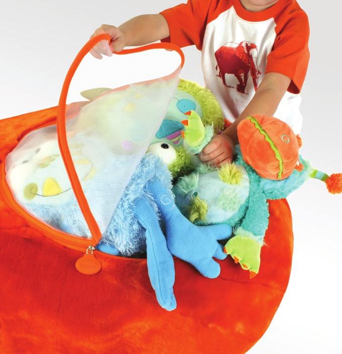 Children can fill the bag with stuffed animals of all sizes, and then use the Animal Bag as a soft seat.