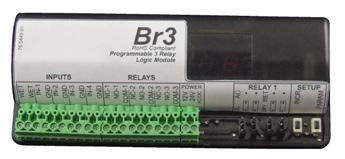 PROGRAMMABLE 3-RELAY LOGIC MODULE Eliminates The Need For Multiple Modules Br3 LOGIC MODULE FEATURES Multi-functionality offers increased value by combining legacy MC-Linx functionality with more