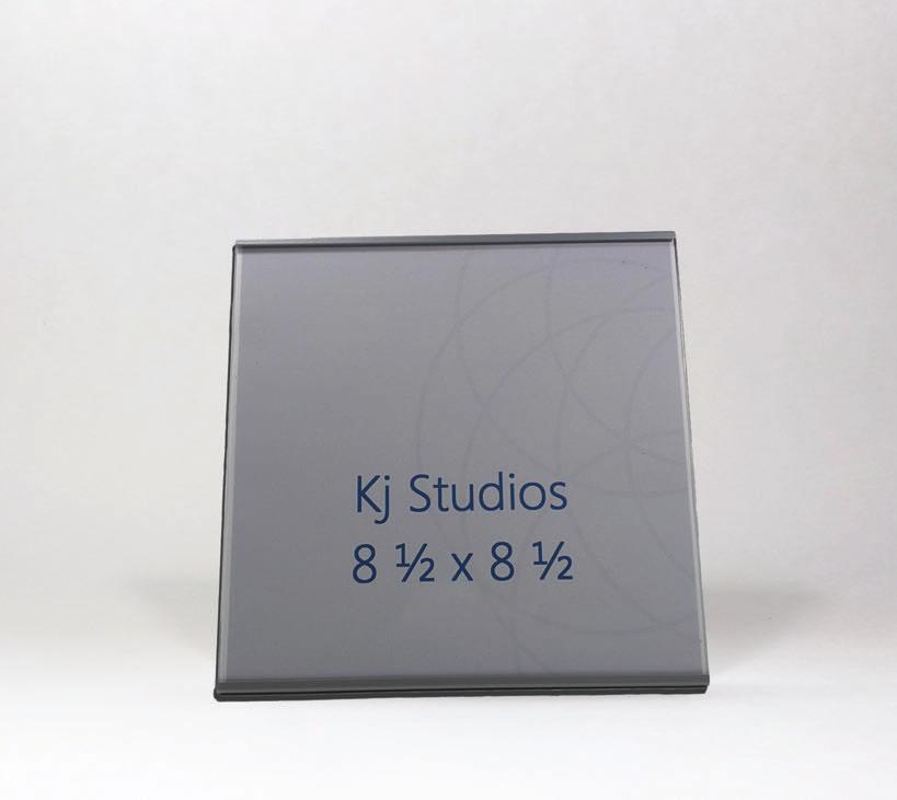 Namecard KJ-1412 This 8 ½ h x 8 ½ w square format Namecard frame works well as work group identification on work