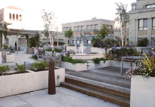 HILLS PLAZA SAN FRANCISCO, CA The seventh floor terrace garden at Hills Plaza sits atop one of the