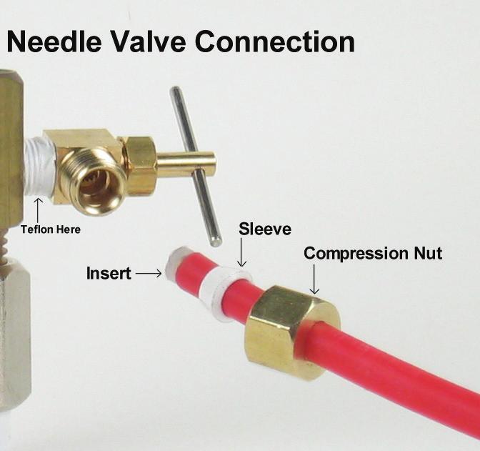 Fig. 6C Fig. 6D 4. Needle Valve: See Fig. 6C. Screw the Needle Valve onto the Adaptor tightly.