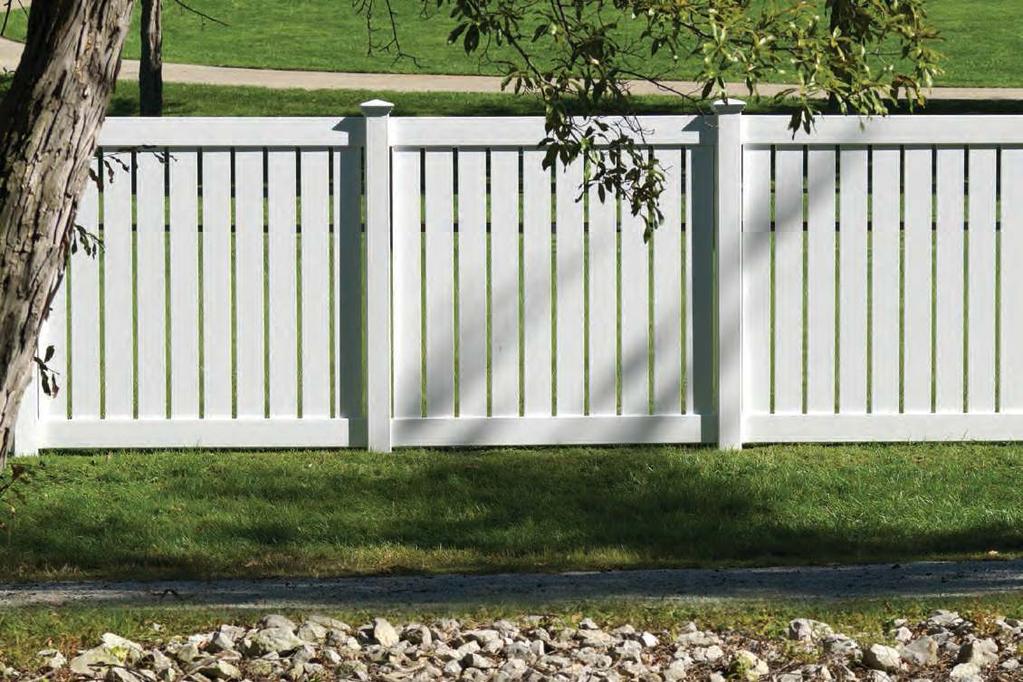 Semi-Privacy Ribbed Picket* PERFORMANCE Ply Gem Performance Privacy Fence offers our expanded