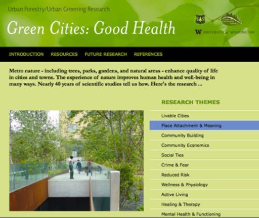 Green Cities: Good Health www.greenhealth.
