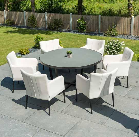 HADID 6 SEAT DINING SET WITH 1.