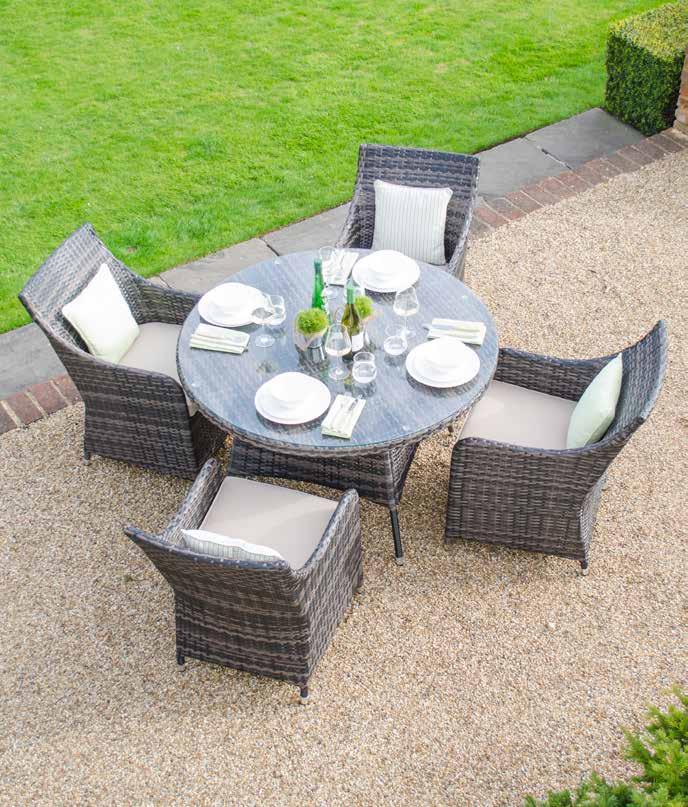 This completely weatherproof collection is virtually maintenance free and can be left outside all year round.