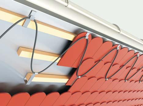 on tiles-covered roofs the holders can be: fastened to the