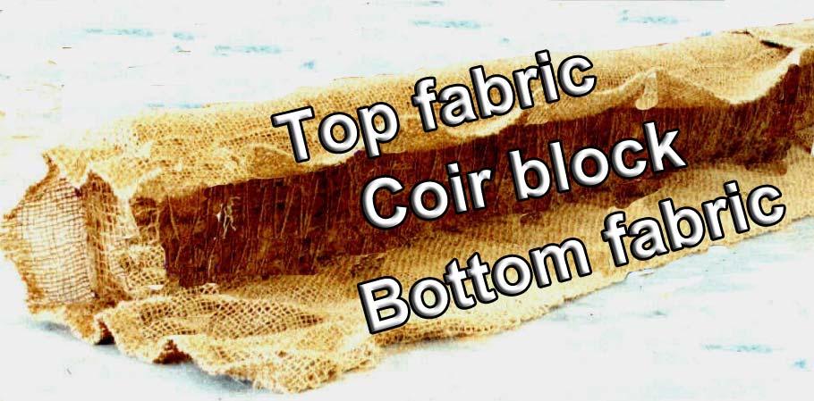 TM BioD-Block Block TM Fabric attached coir block system US patent #: 6893193 A versatile tool for easy construction