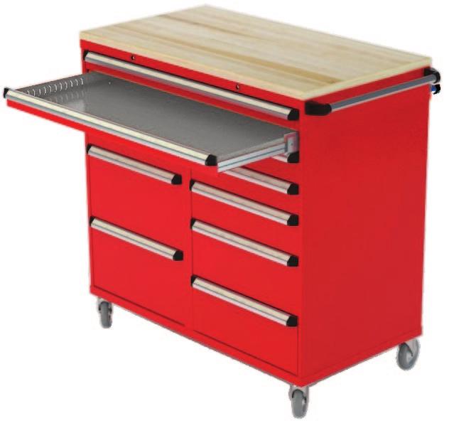 Warranty Available in 7 powder coat finishes Secure drawers with heavy-duty keyed barrel locks and anti-tilt locking