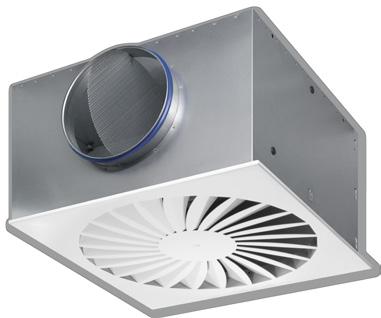 X X testregistrierung Ceiling swirl diffusers Type Plenum box with damper blade (optional) Horizontal swirling air discharge With very low sound power