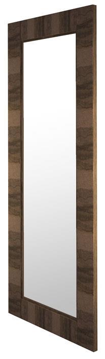 Mirrors Chequer board-effect walnut veneer surrounding