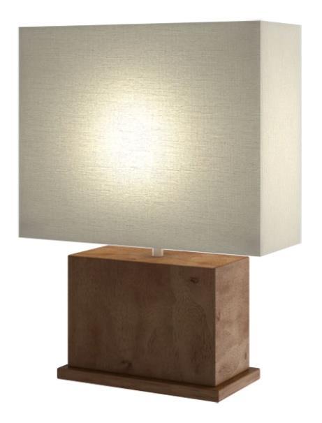Desk Lamp Desk lamp is available with a walnut base and linen shade.