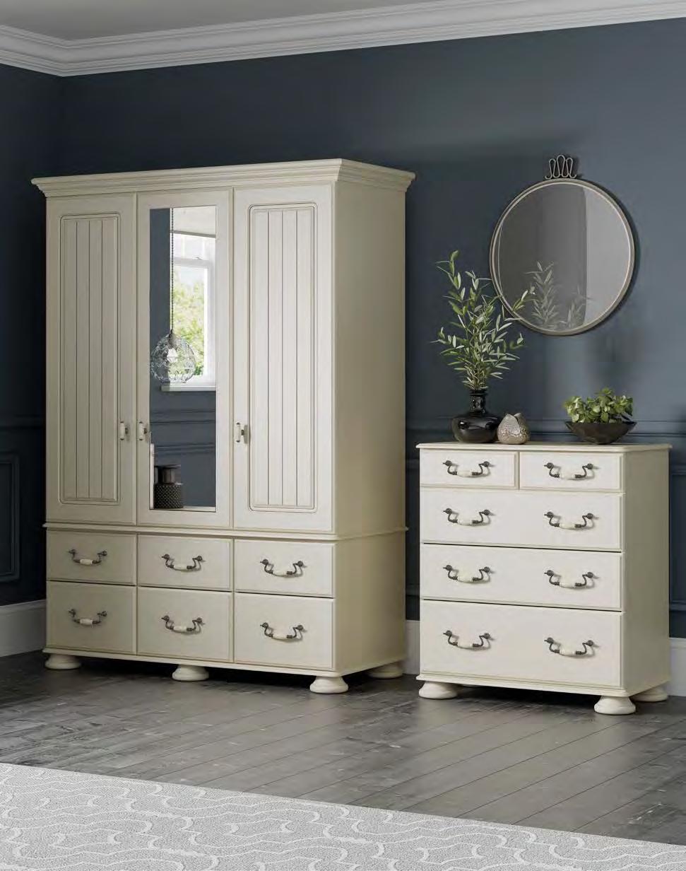 SIGNATURE KINGSTOWN 25 SIGNATURE Hand finished bedroom furniture. Signature is a must for any home. This hand-finished antique cream or white painted furniture will compliment most surroundings.