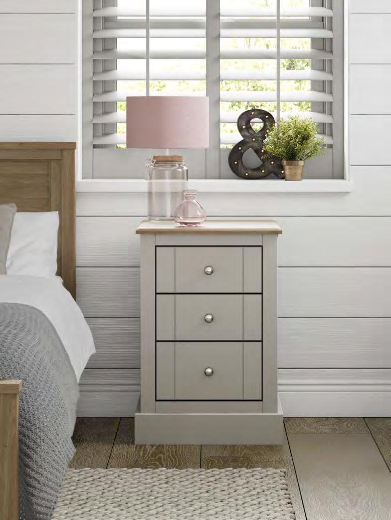 ST IVES KINGSTOWN 55 ST IVES Colour options: Soft Grey / Oak SIG 3 Door 3 Drawer Centre Mirror Robe H1970 x W1448 x D603mm F631C 3