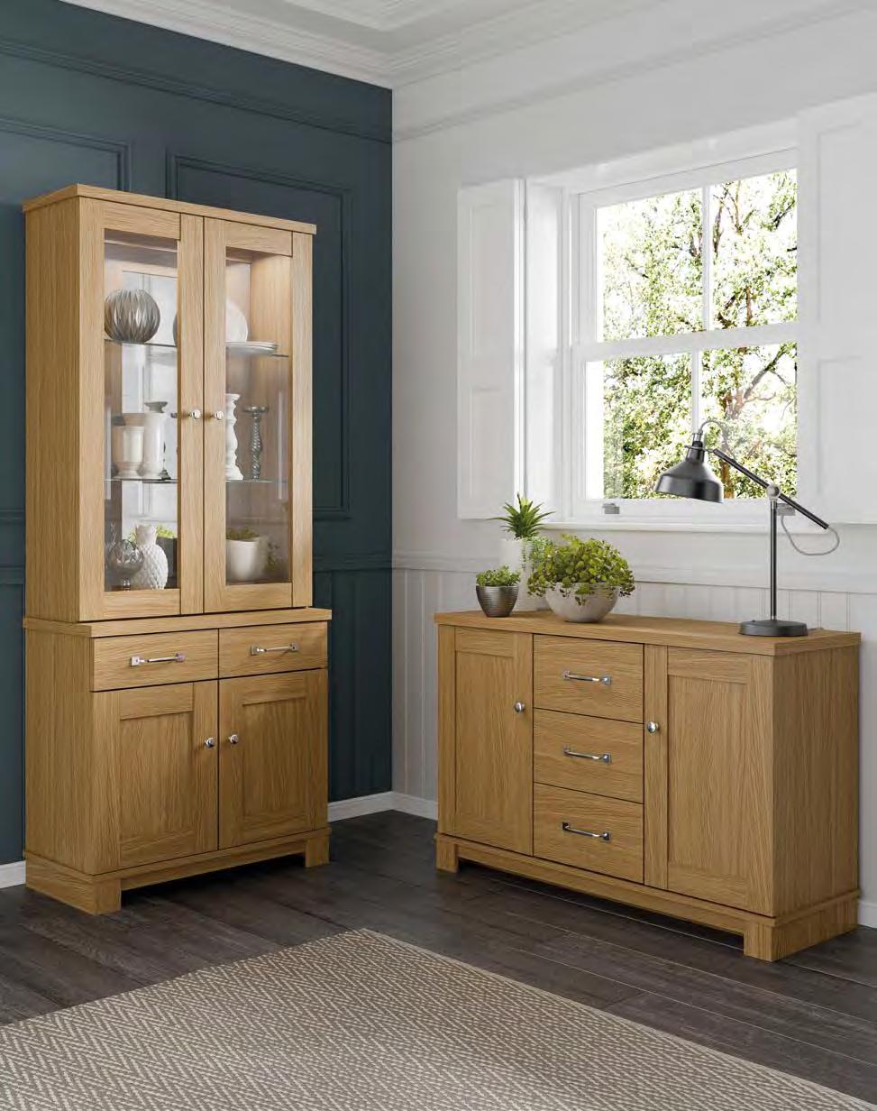 DALBY KINGSTOWN 87 DALBY Colour options: Oak with Chrome Handles DLB 3 Door