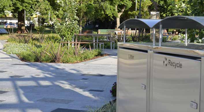High quality bin surrounds For a high level of waste management in the area, the Furphy Oasis